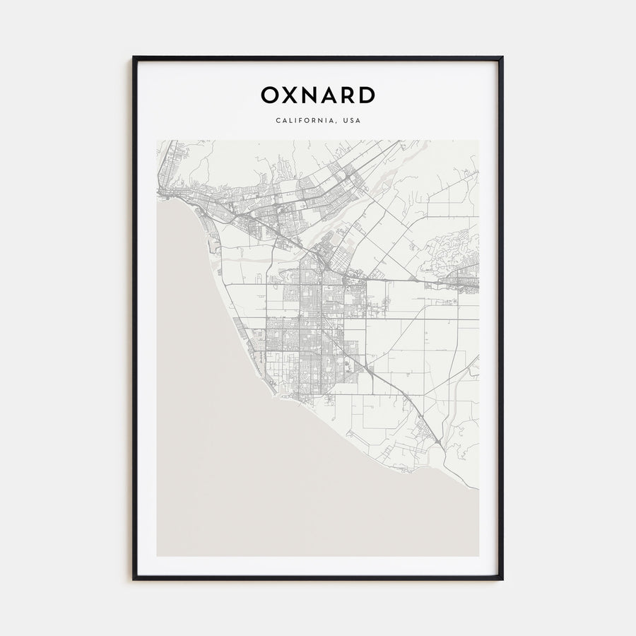 Oxnard Map Portrait Poster