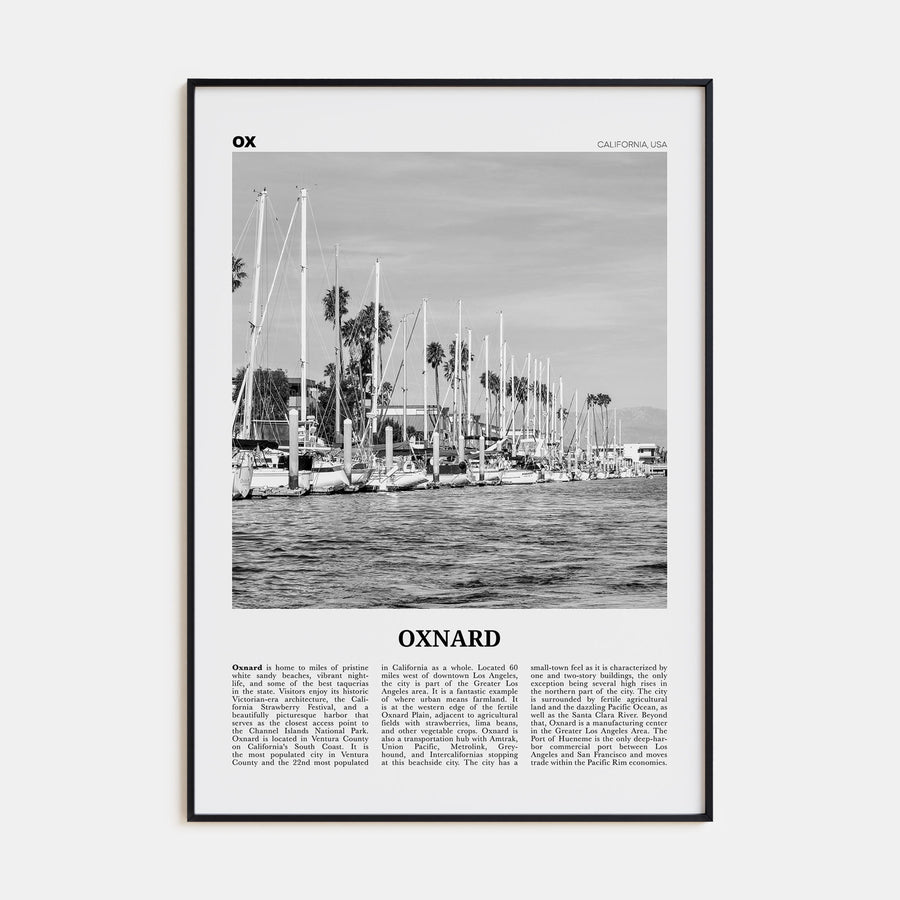 Oxnard Travel B&W Poster
