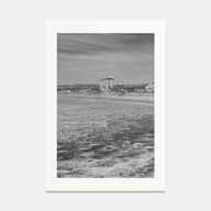 Pacific Beach Photo B&W Poster