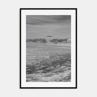 Pacific Beach Photo B&W Poster