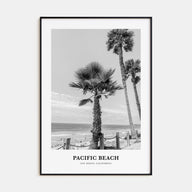 Pacific Beach Portrait B&W No 1 Poster