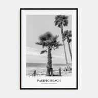 Pacific Beach Portrait B&W No 1 Poster