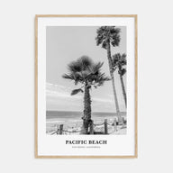 Pacific Beach Portrait B&W No 1 Poster