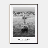 Pacific Beach Portrait B&W No 2 Poster