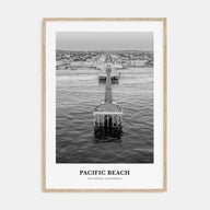 Pacific Beach Portrait B&W No 2 Poster