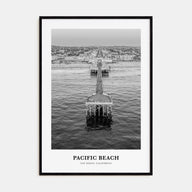 Pacific Beach Portrait B&W No 2 Poster