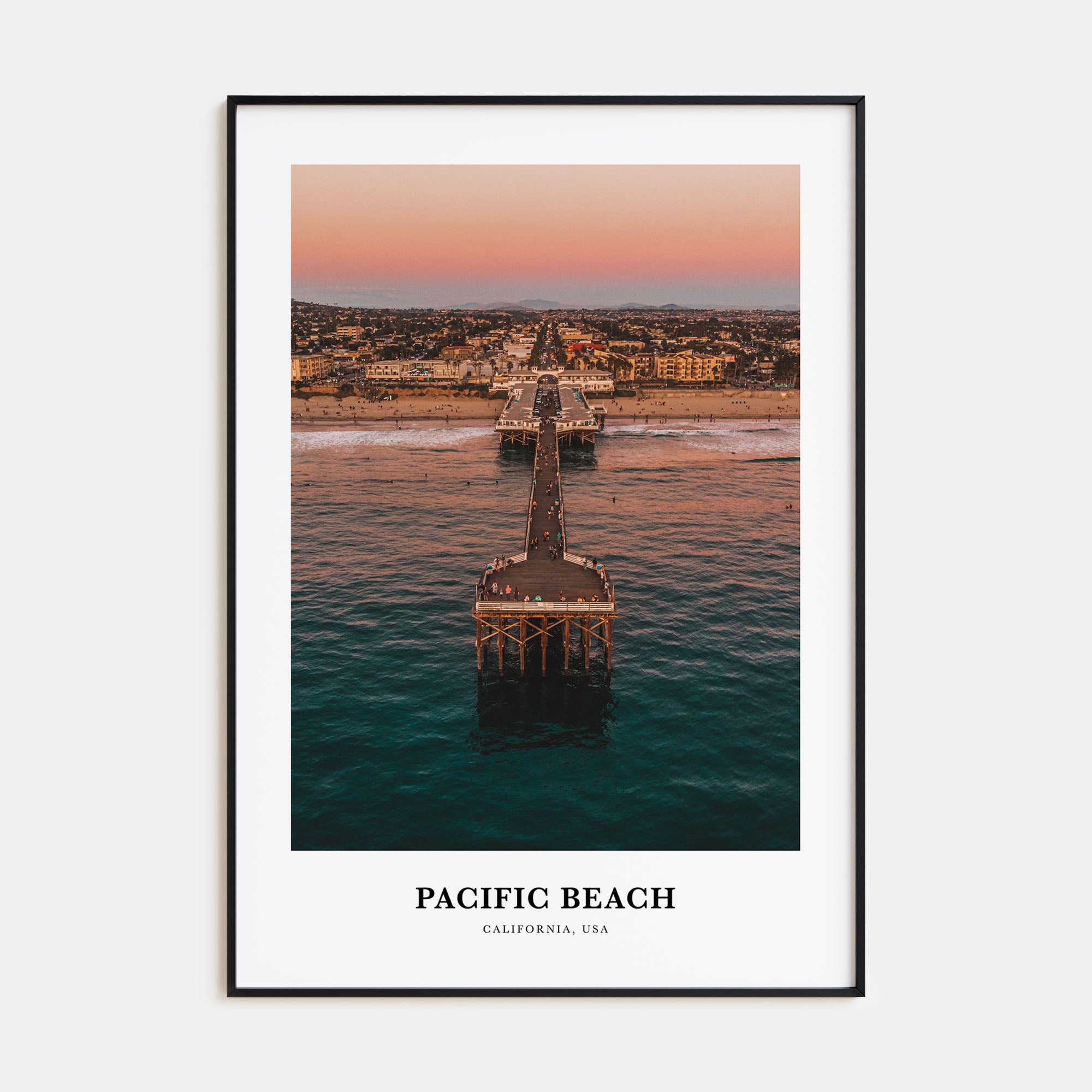 Pacific Beach Portrait Color Poster