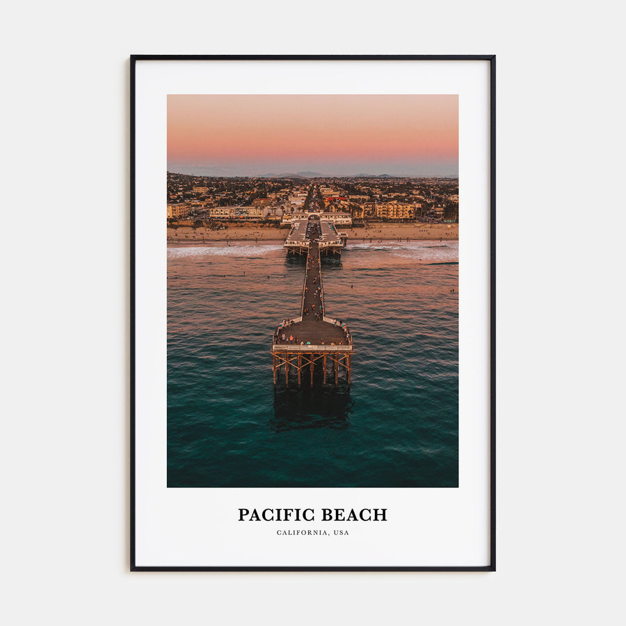 Pacific Beach Portrait Color Poster