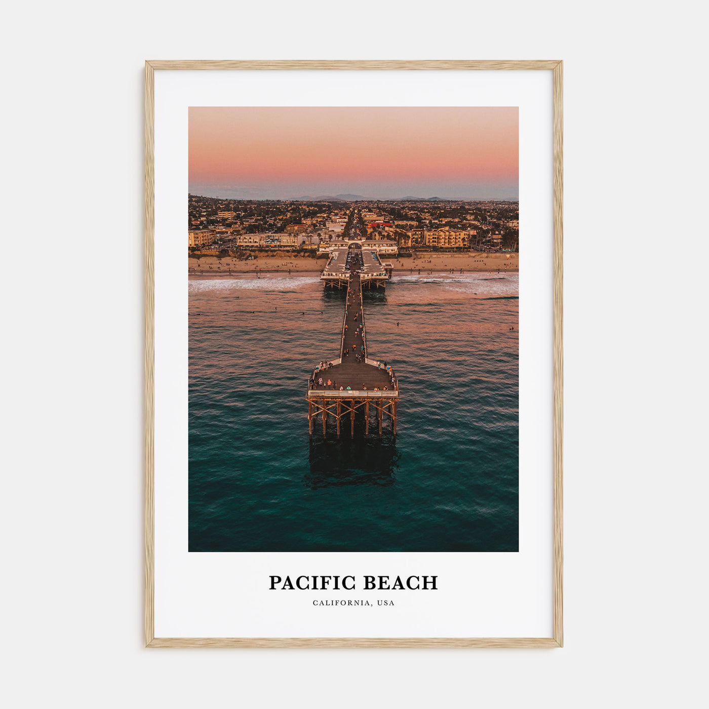 Pacific Beach Portrait Color Poster