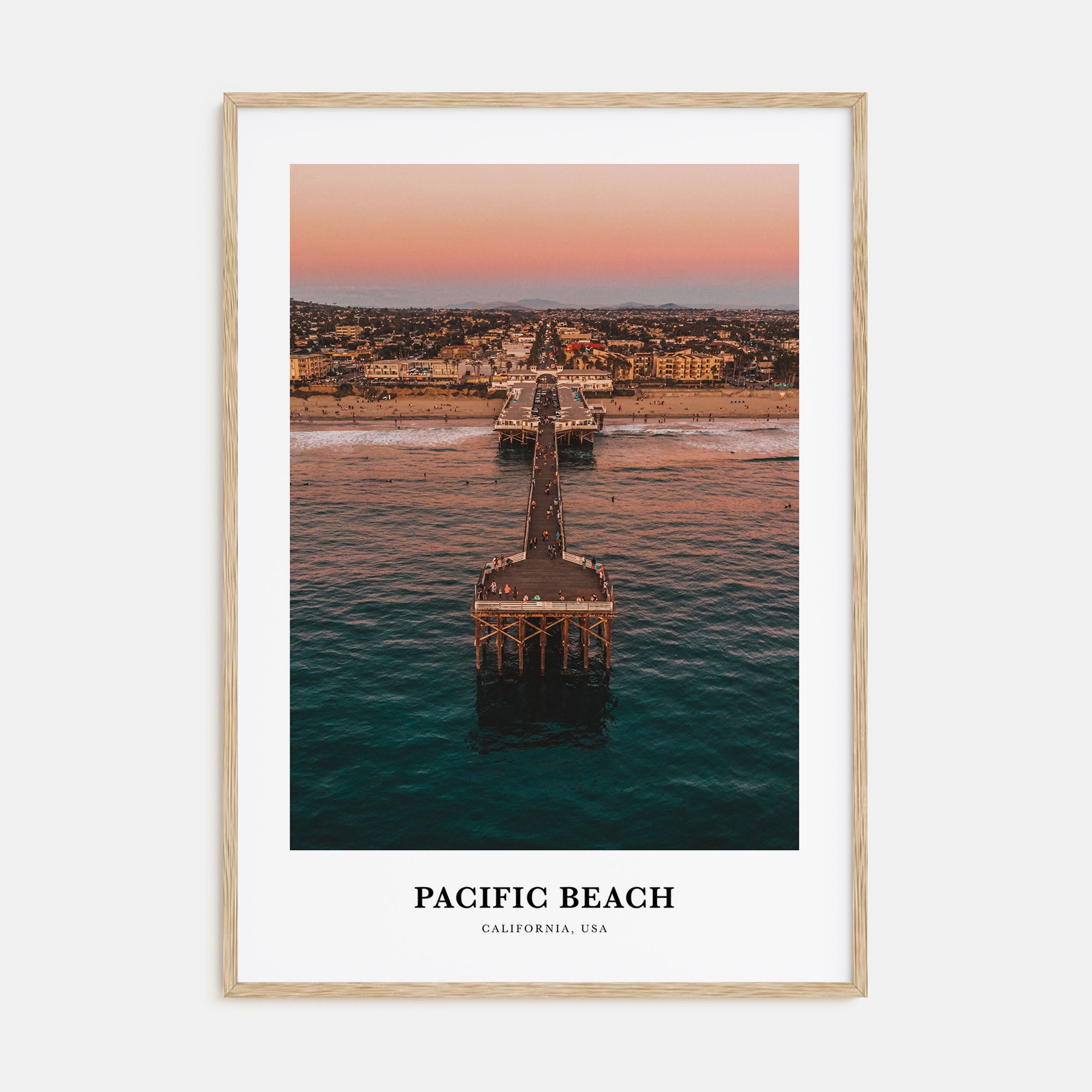 Pacific Beach Portrait Color Poster