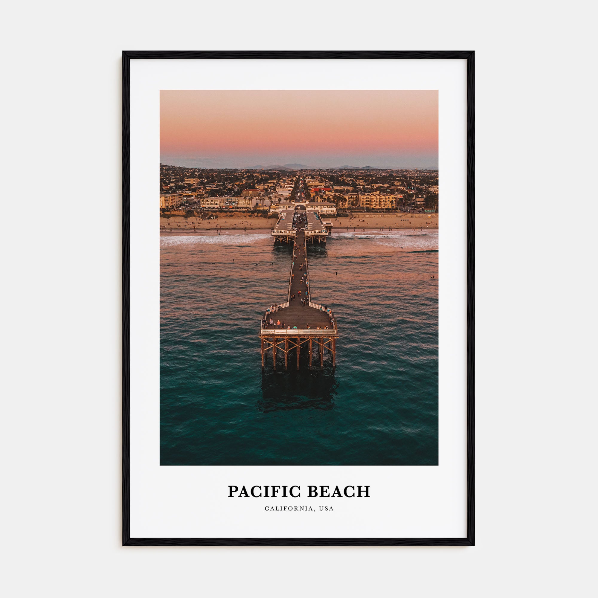Pacific Beach Portrait Color Poster