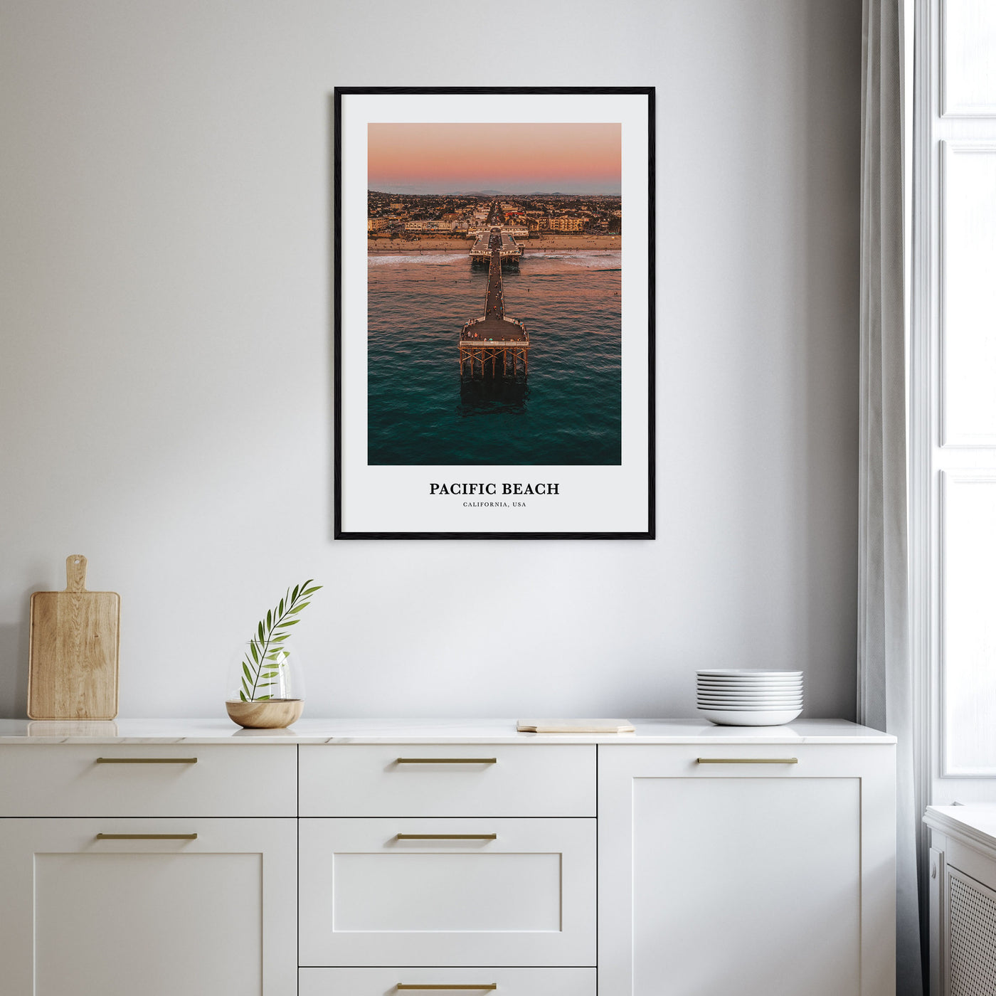 Pacific Beach Portrait Color Poster