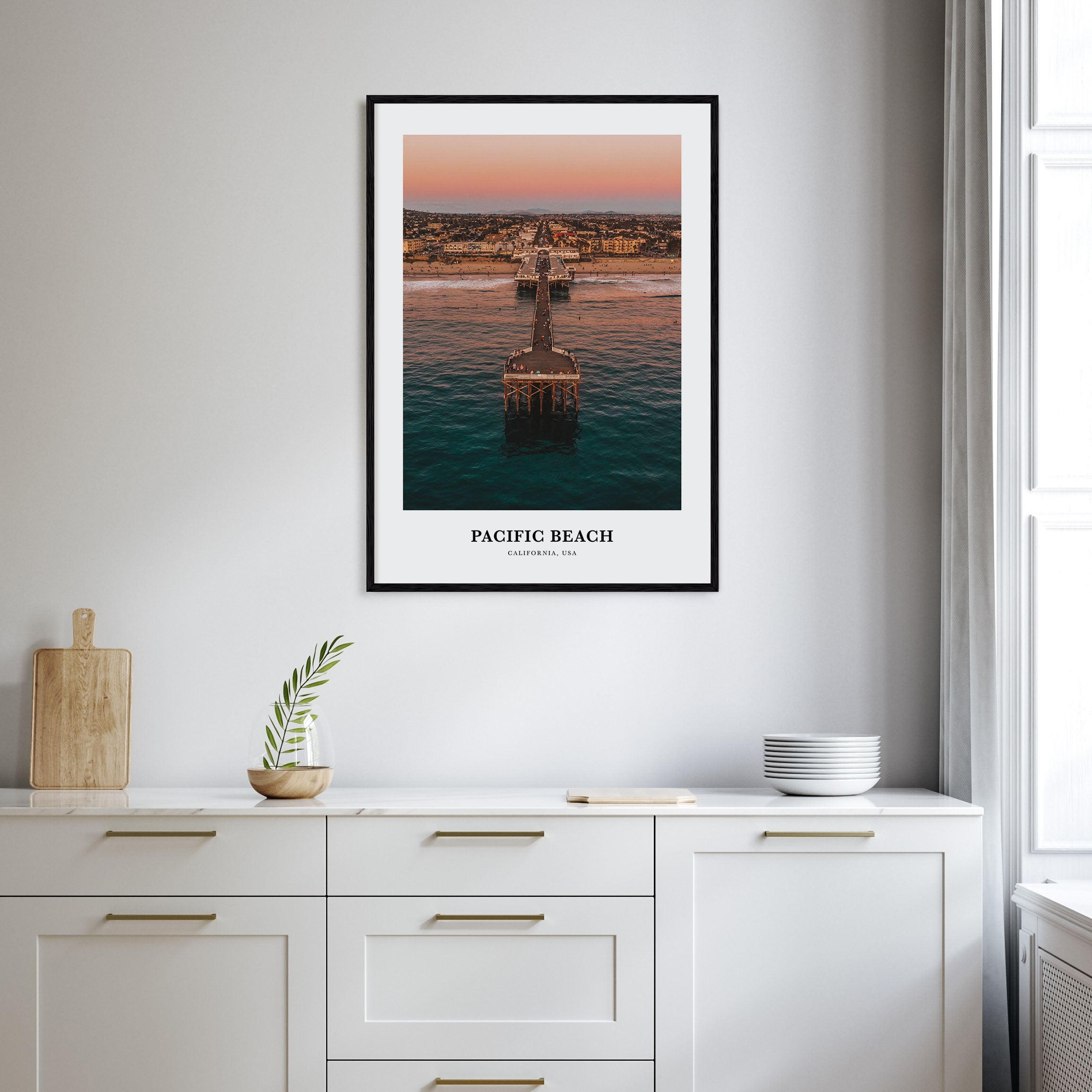 Pacific Beach Portrait Color Poster