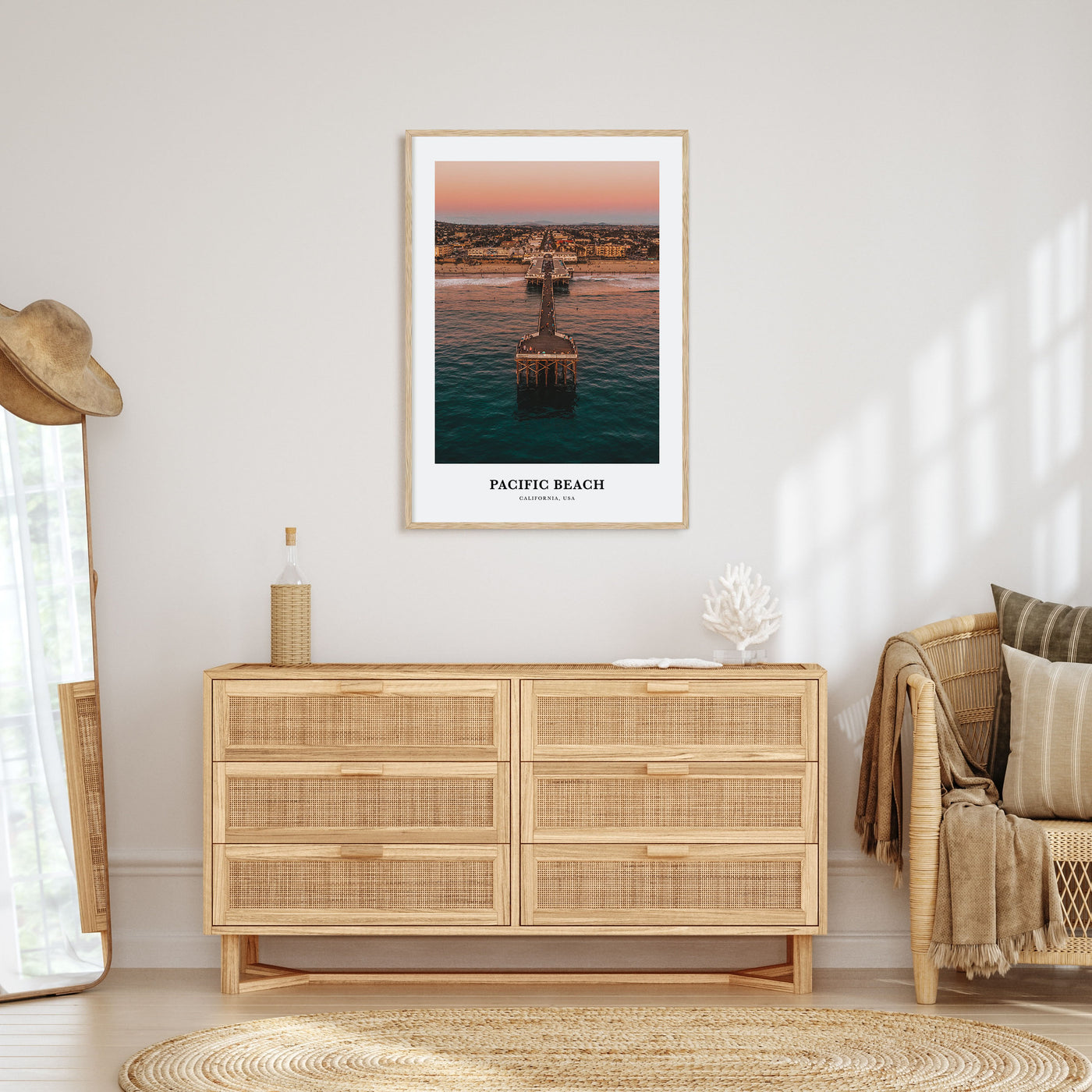 Pacific Beach Portrait Color Poster
