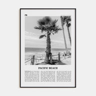 Pacific Beach Travel B&W No 2 Poster
