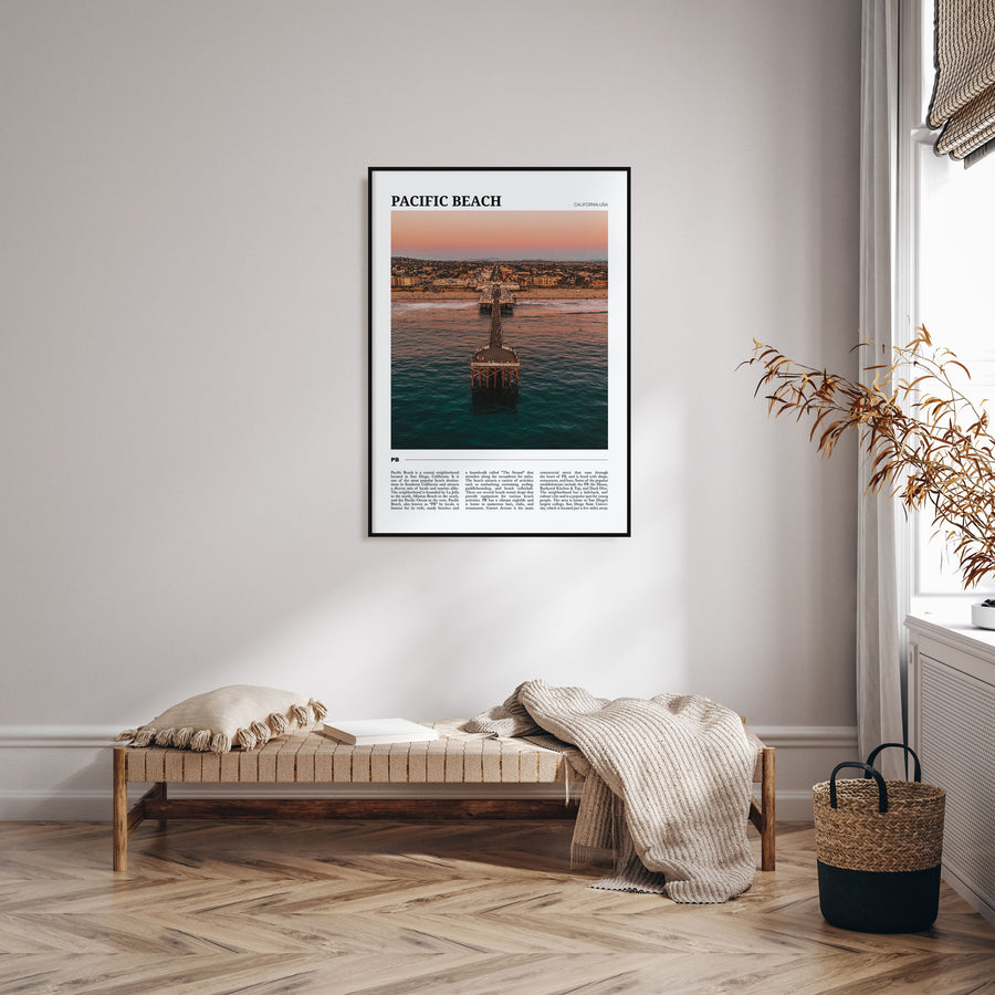 Pacific Beach Travel Color Poster