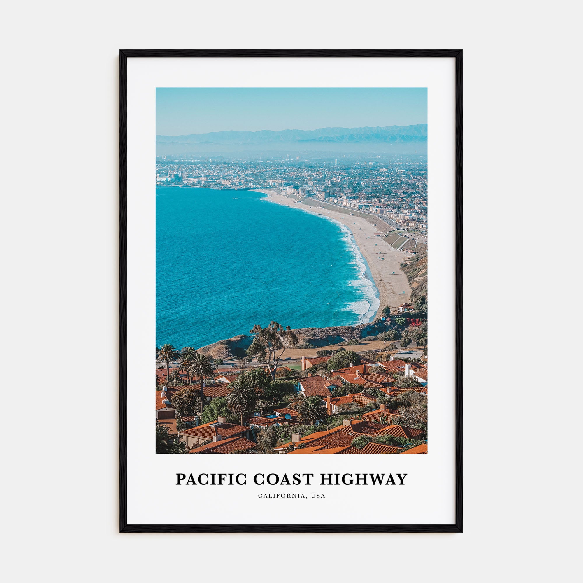 Pacific Coast Highway Portrait Color Poster