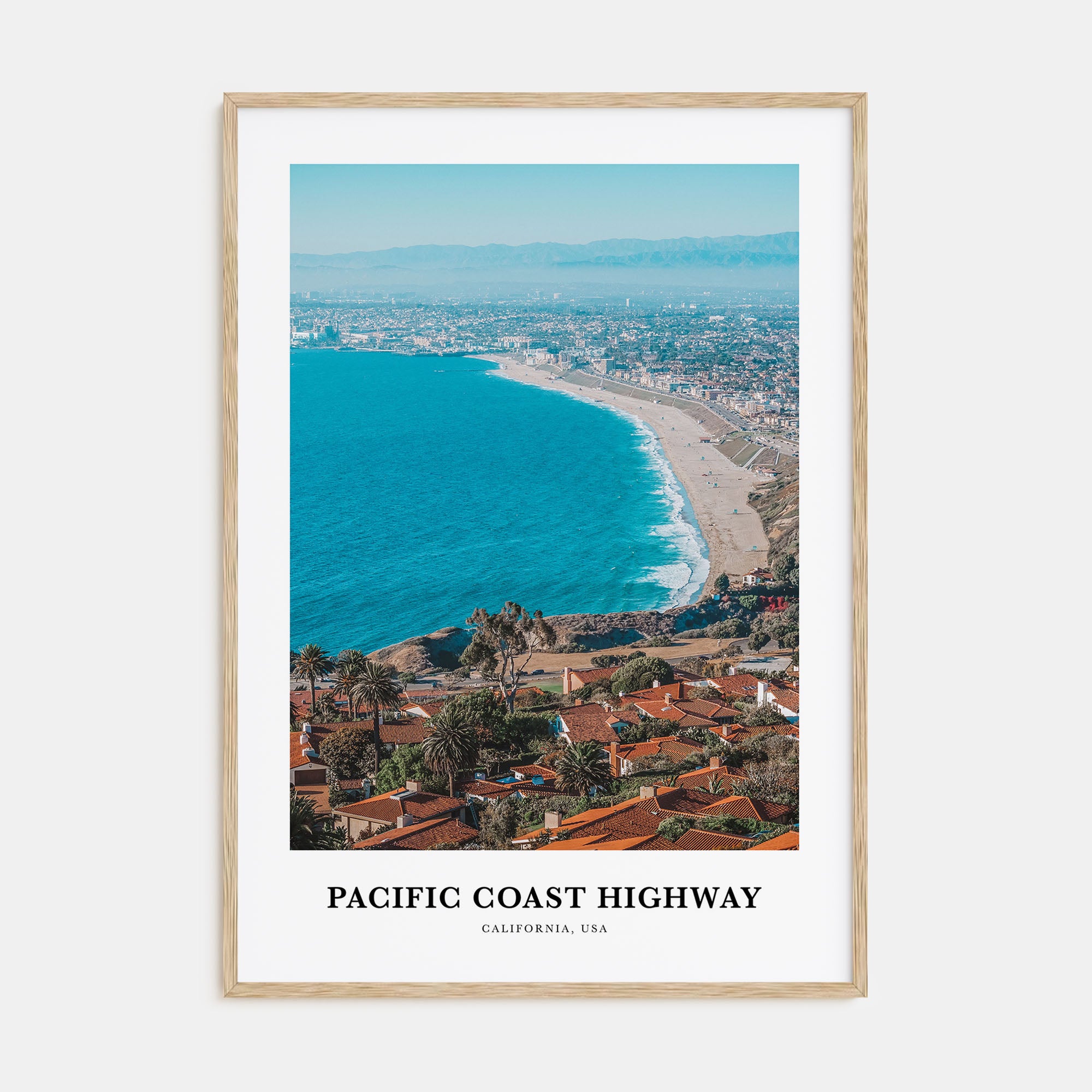 Pacific Coast Highway Portrait Color Poster
