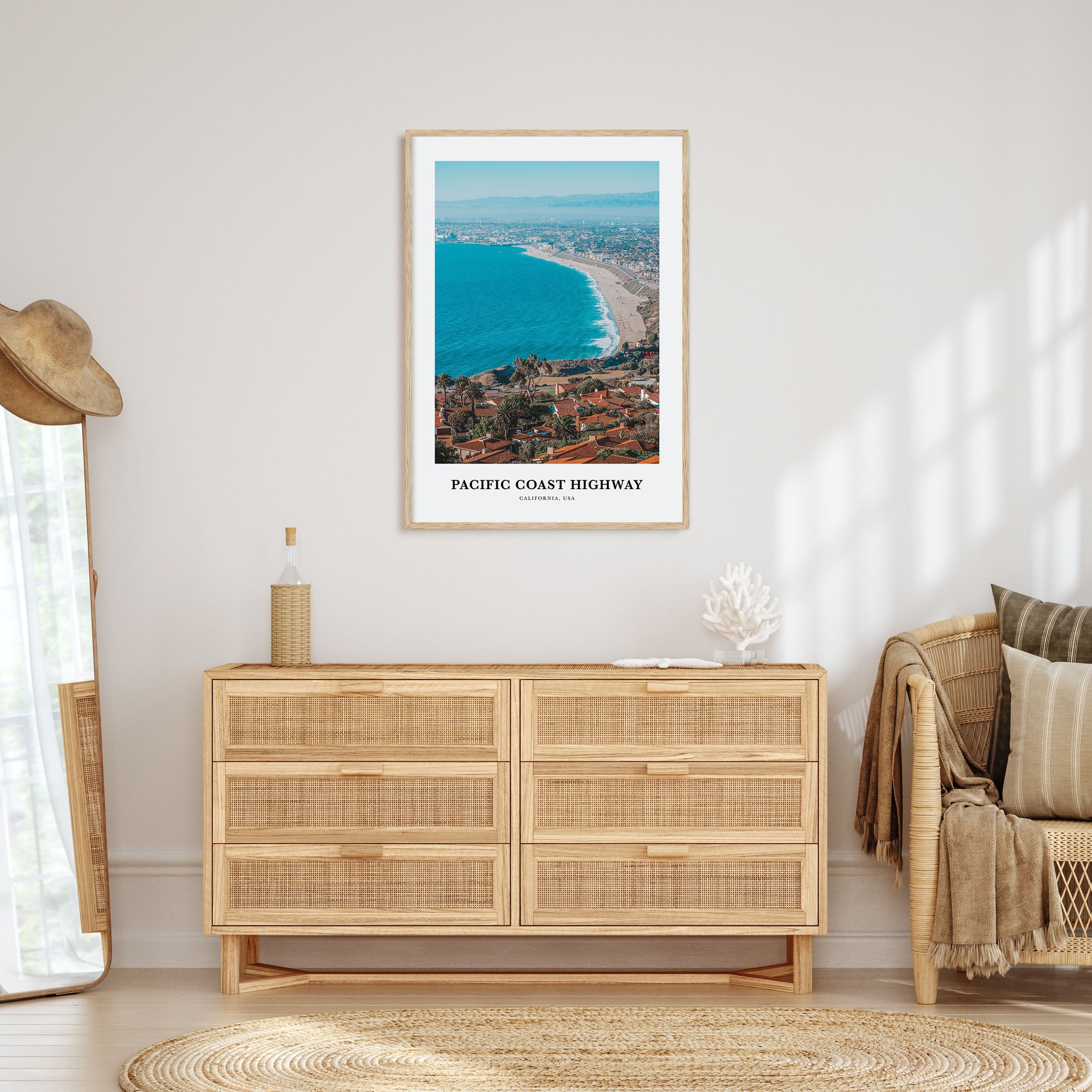 Pacific Coast Highway Portrait Color Poster