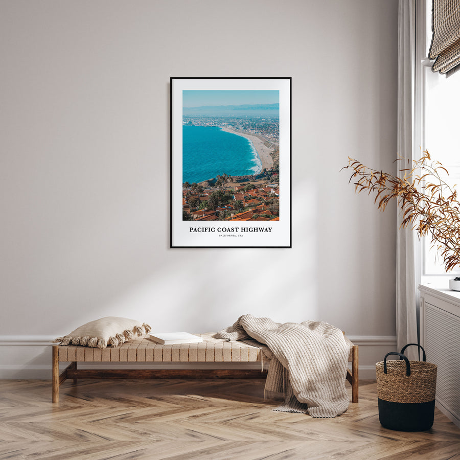 Pacific Coast Highway Portrait Color Poster