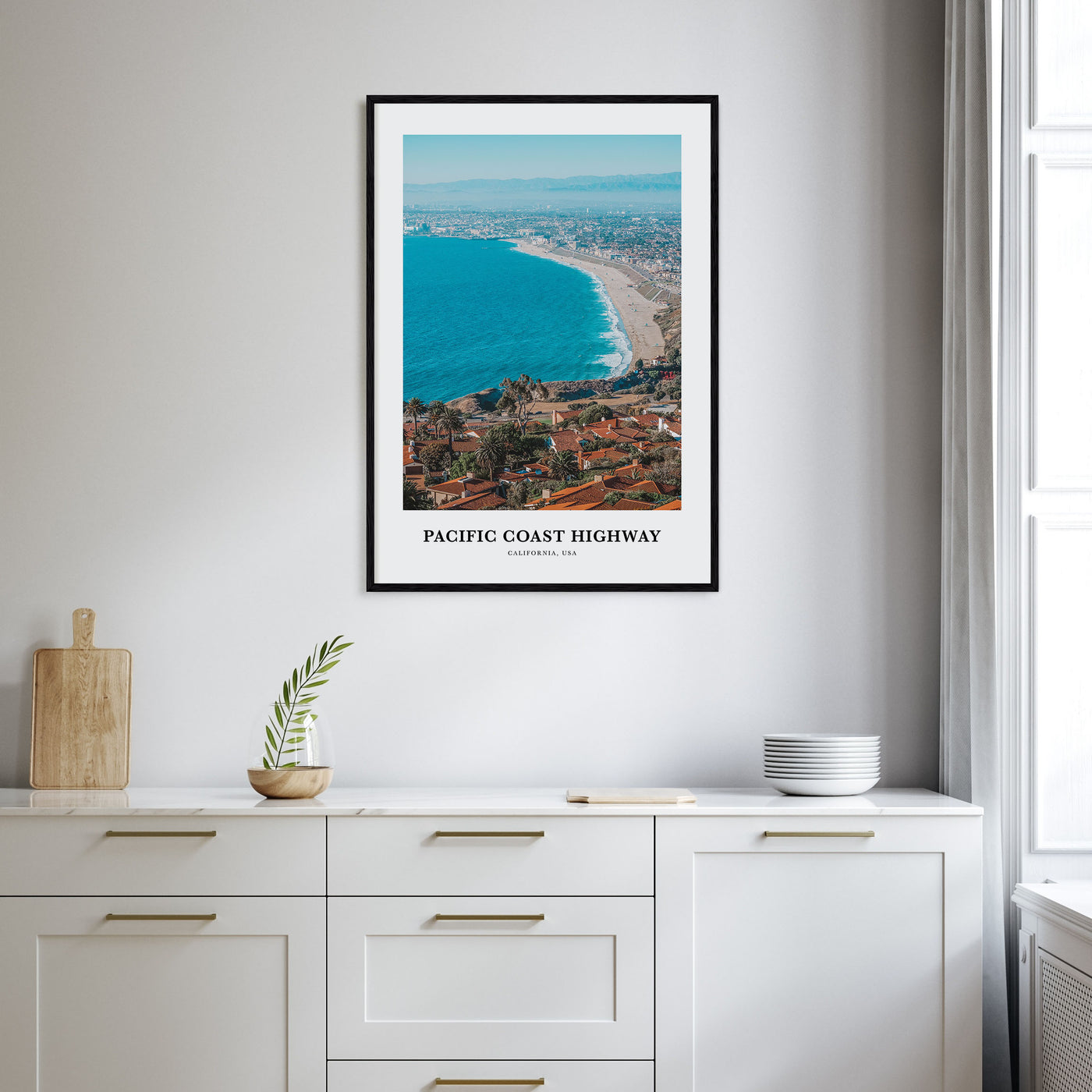 Pacific Coast Highway Portrait Color Poster