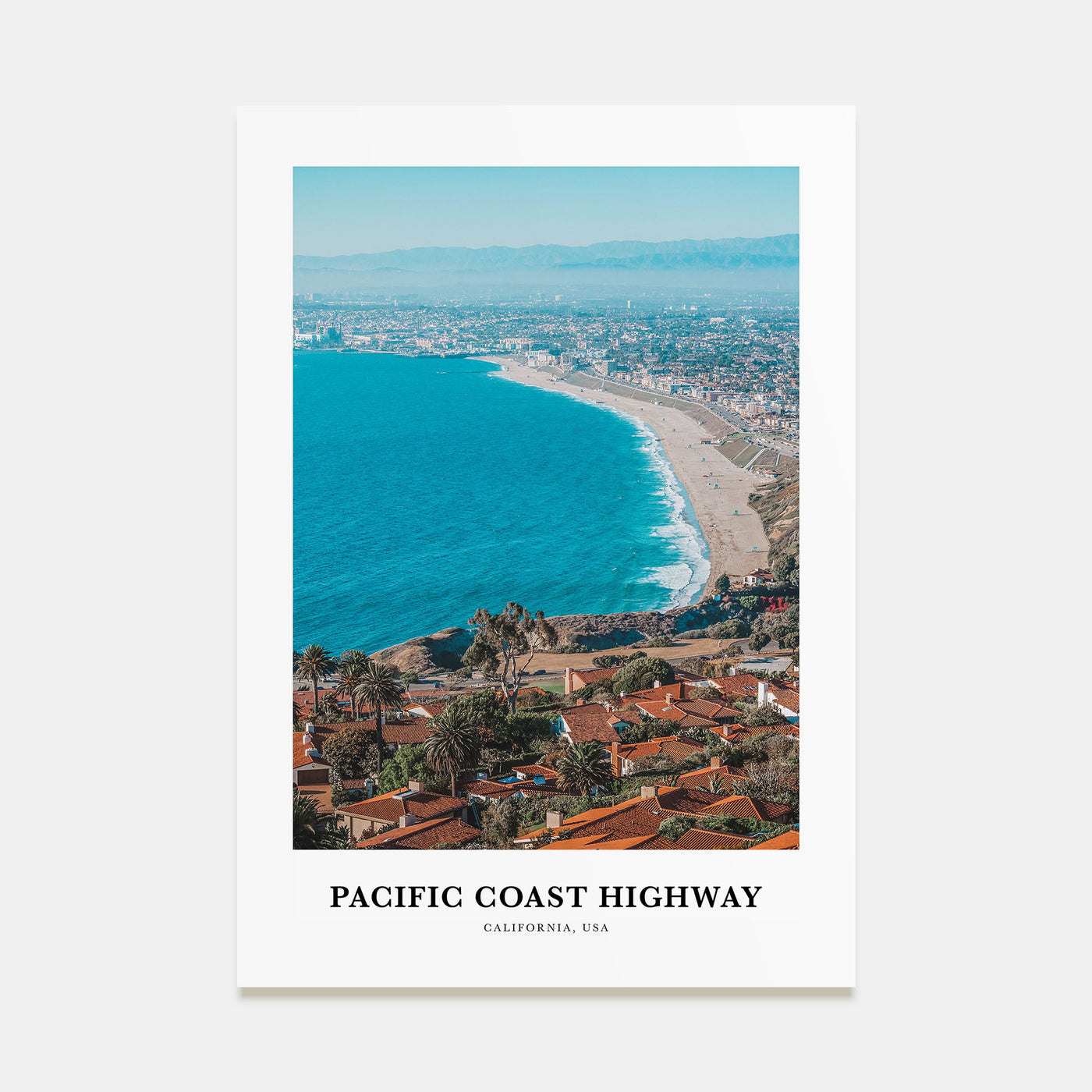 Pacific Coast Highway Portrait Color Poster