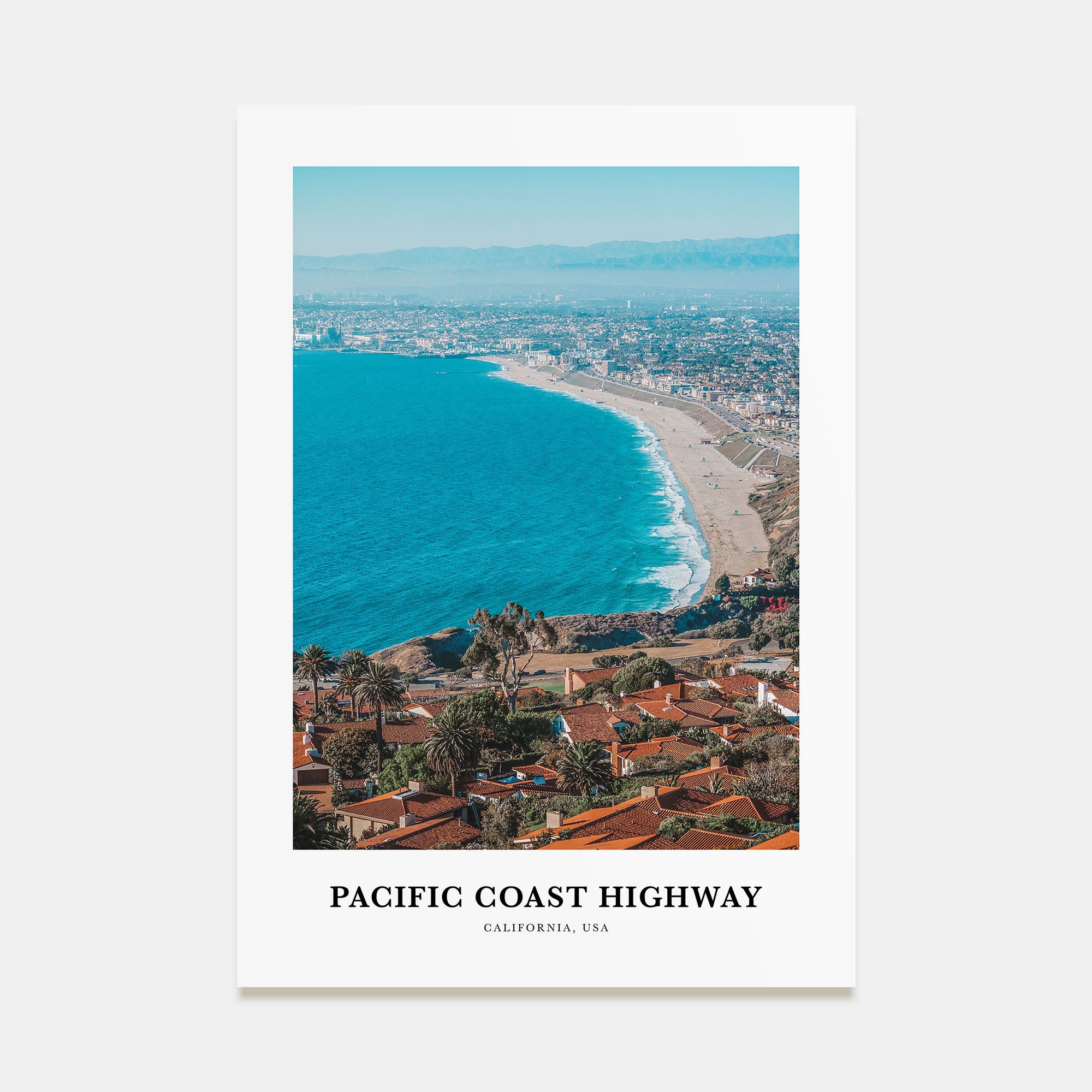 Pacific Coast Highway Portrait Color Poster