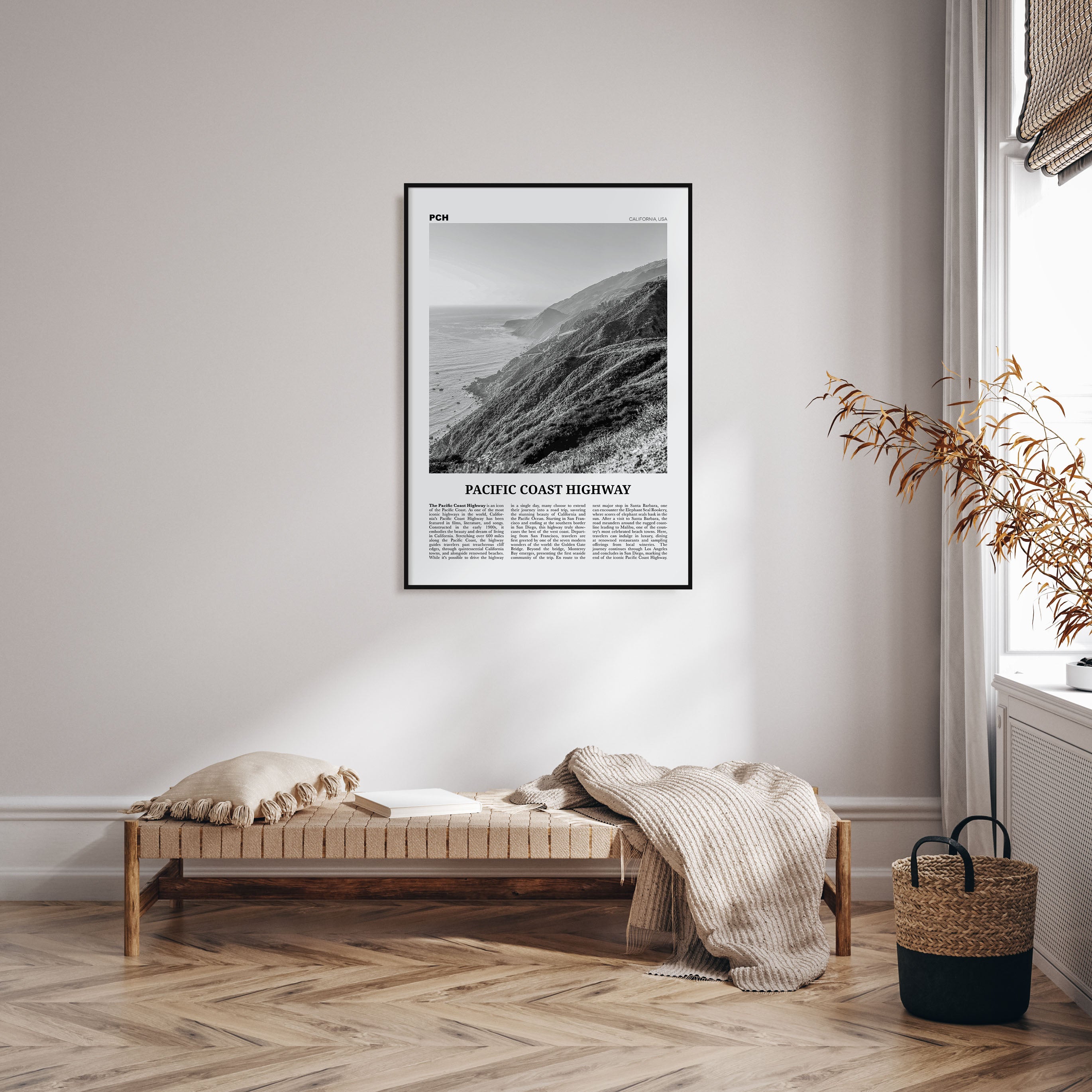 Pacific Coast Highway Travel B&W No 3 Poster