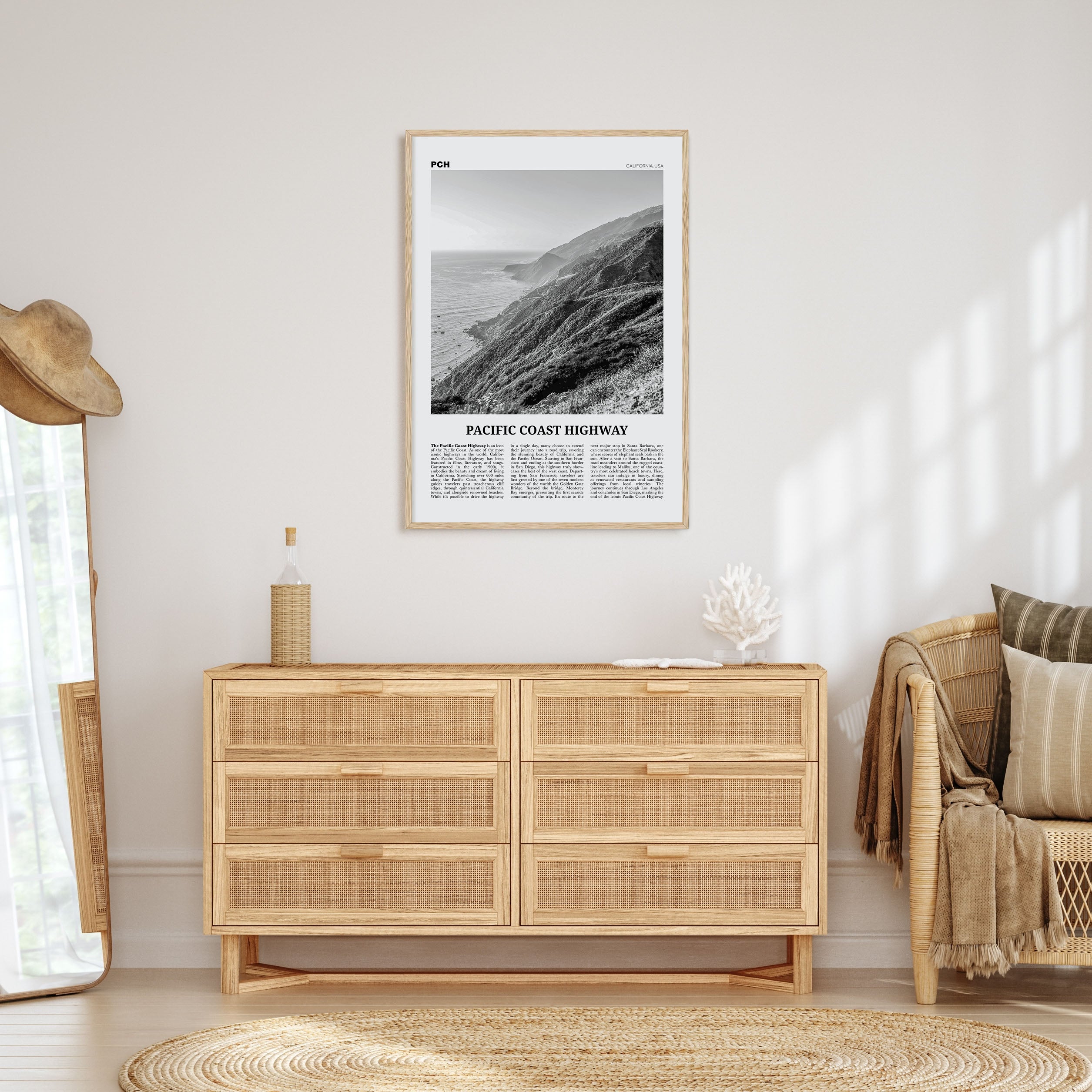 Pacific Coast Highway Travel B&W No 3 Poster