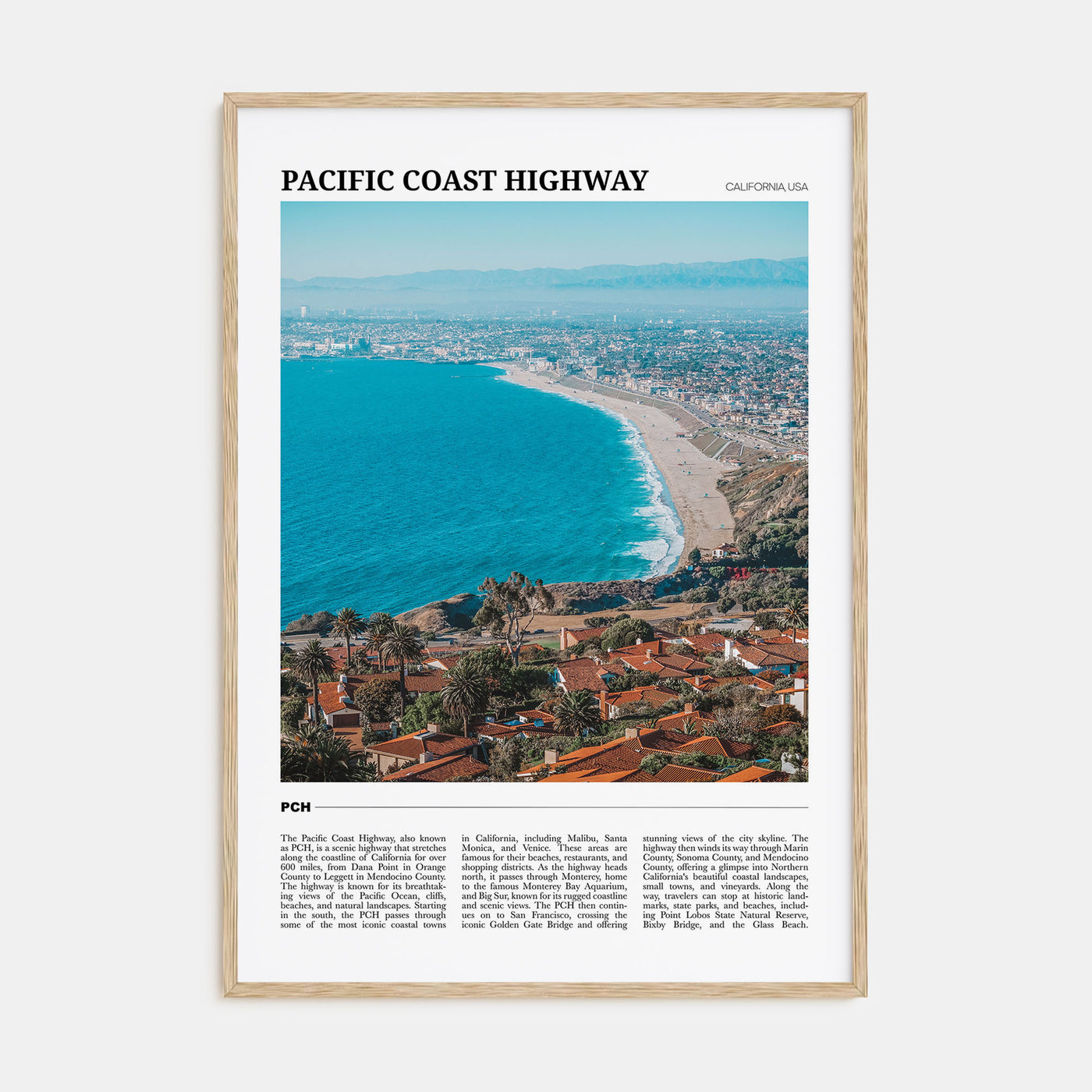 Pacific Coast Highway Travel Color Poster