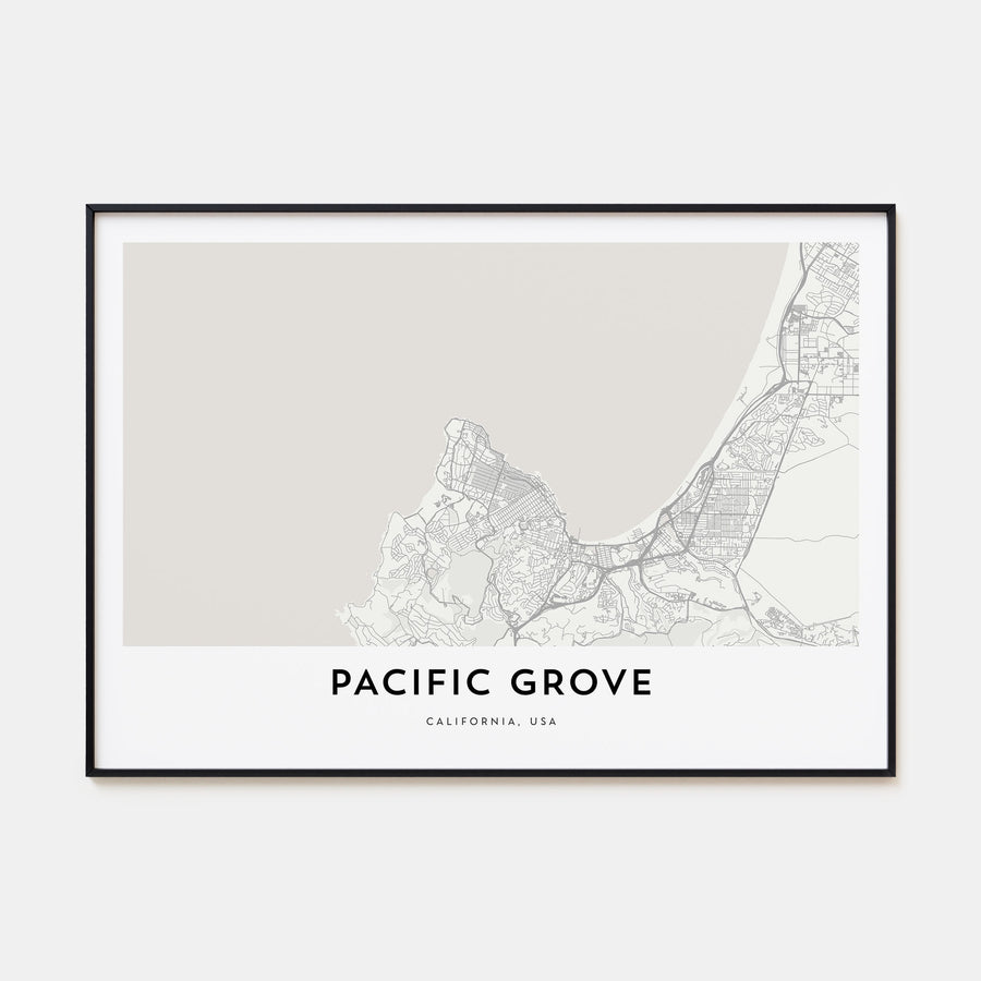 Pacific Grove Map Landscape Poster