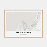 Pacific Grove Map Landscape Poster