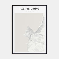 Pacific Grove Map Portrait Poster