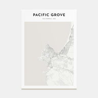 Pacific Grove Map Portrait Poster