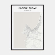 Pacific Grove Map Portrait Poster