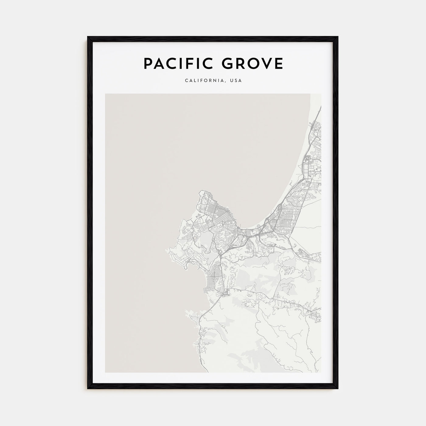 Pacific Grove Map Portrait Poster