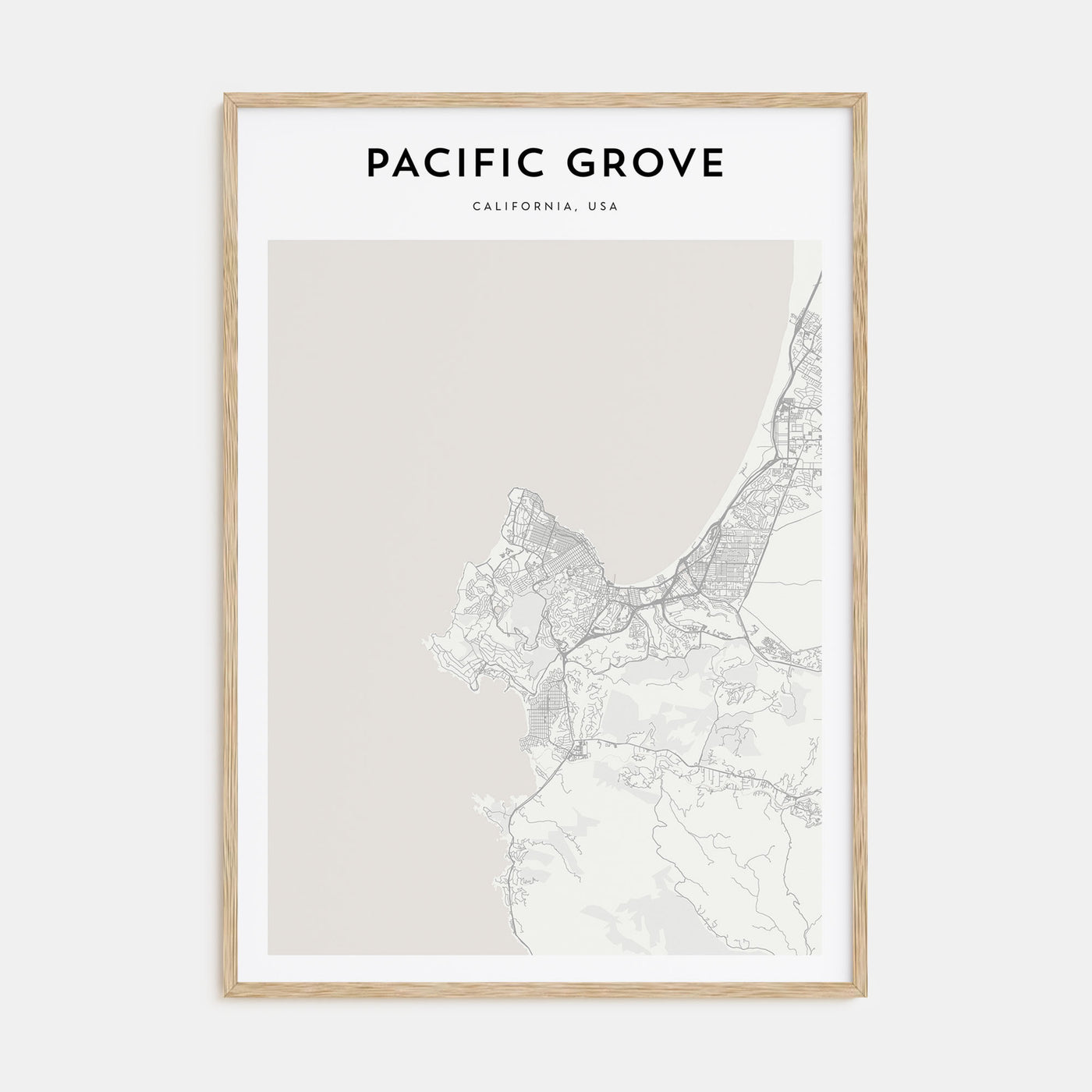 Pacific Grove Map Portrait Poster
