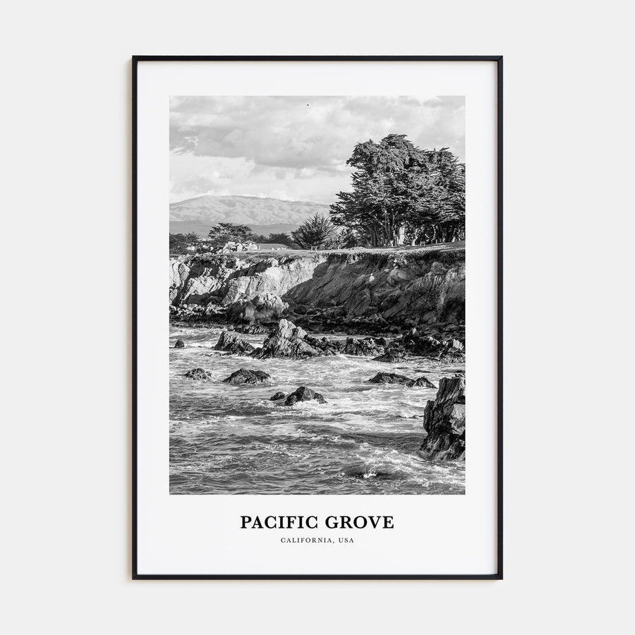 Pacific Grove Portrait B&W Poster