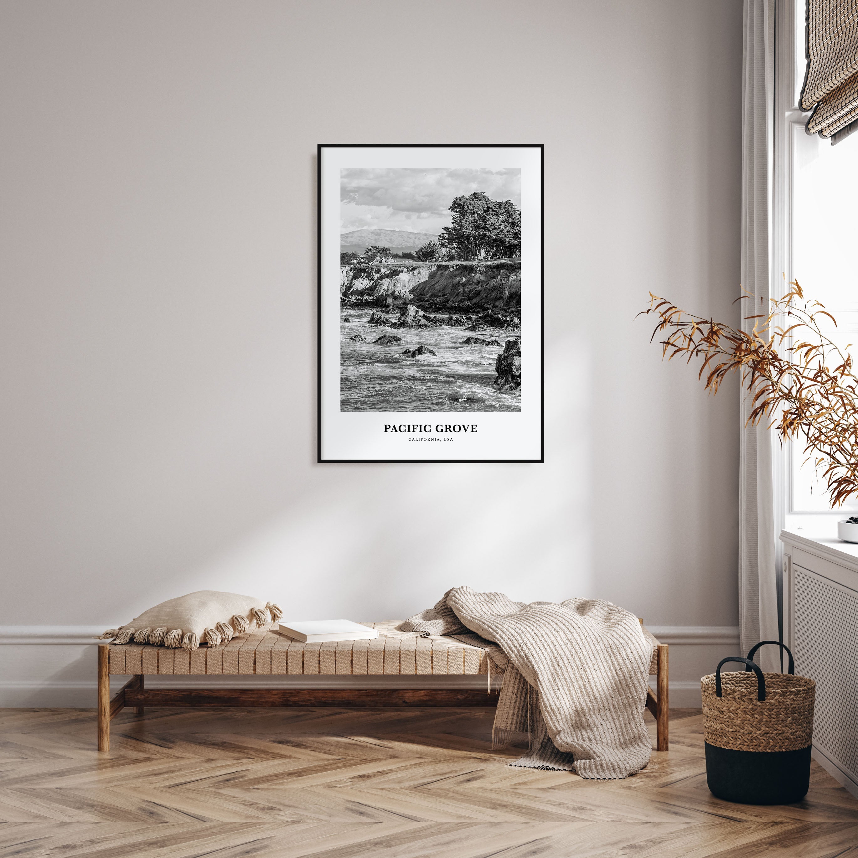 Pacific Grove Portrait B&W Poster