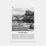 Pacific Grove Travel B&W Poster