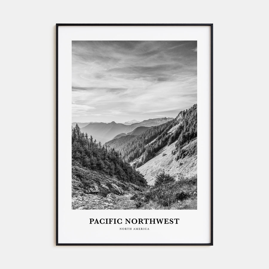 Pacific Northwest Portrait B&W Poster