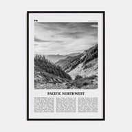 Pacific Northwest Travel B&W Poster