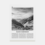 Pacific Northwest Travel B&W Poster