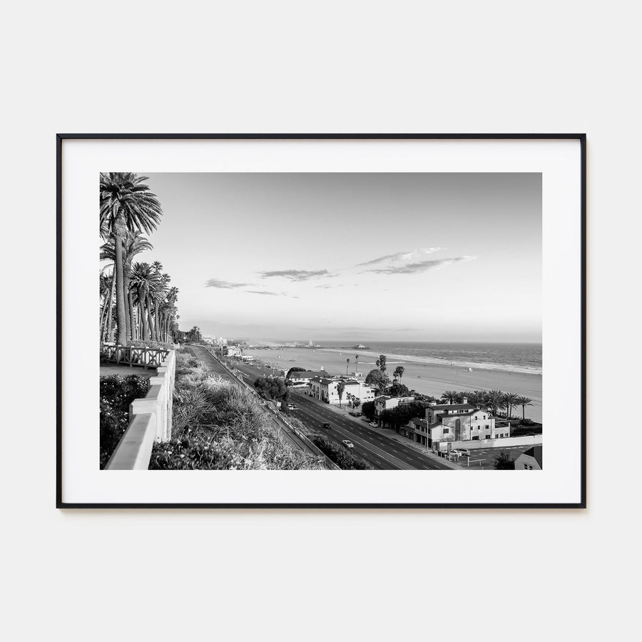 Pacific Palisades Landscape B&W Poster