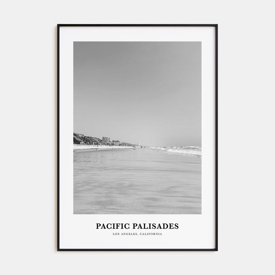 Pacific Palisades Portrait B&W Poster