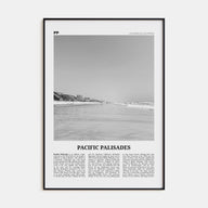Pacific Palisades Travel B&W Poster
