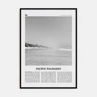 Pacific Palisades Travel B&W Poster