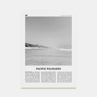 Pacific Palisades Travel B&W Poster