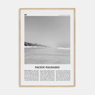 Pacific Palisades Travel B&W Poster