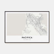 Pacifica Map Landscape Poster